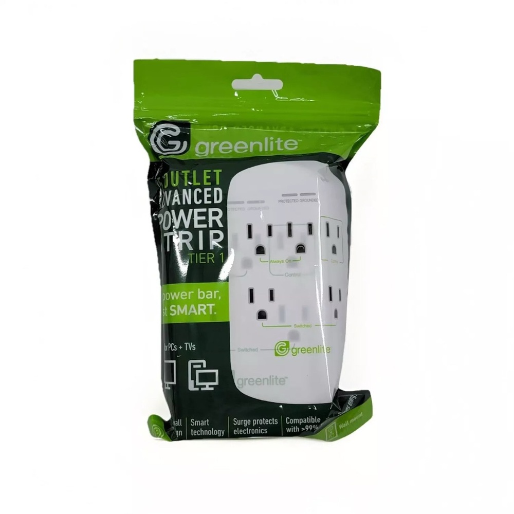 Surge Protector Advanced Power Strip wall mount 5 outlet extension cord